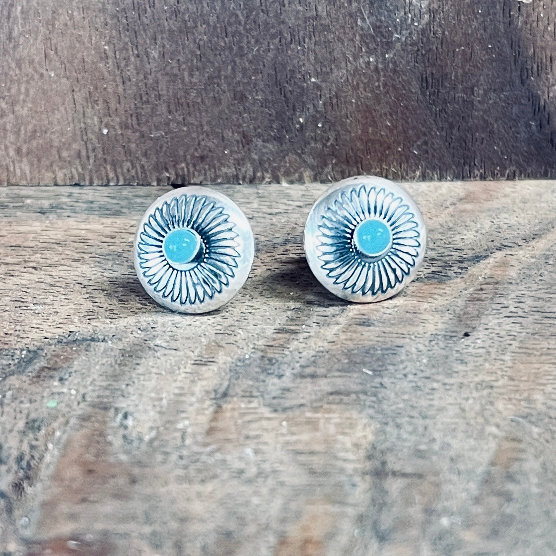 Sterling Silver and Turquoise studs