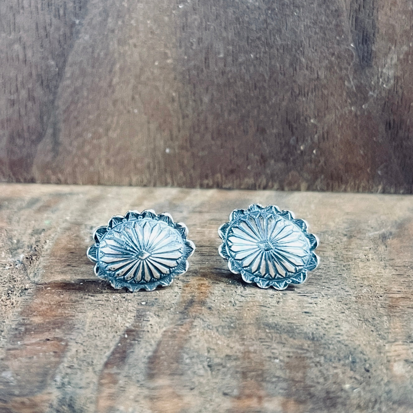Sterling Silver Southwest Studs with Concho pattern