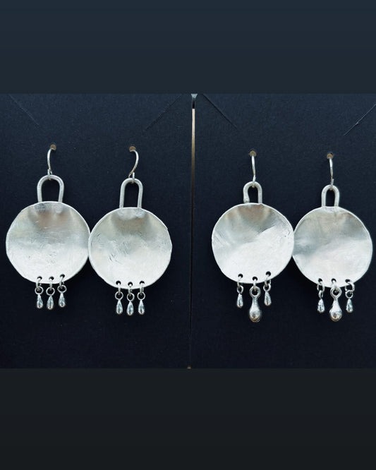 Finn Fringe Disks in Sterling Silver