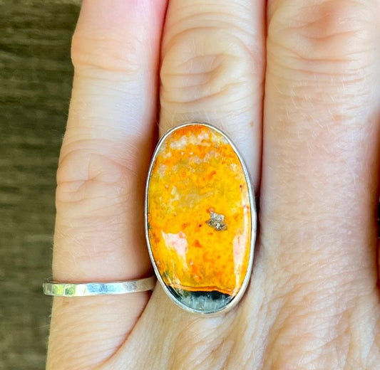 Bumblebee Jasper Ring Size 7.5