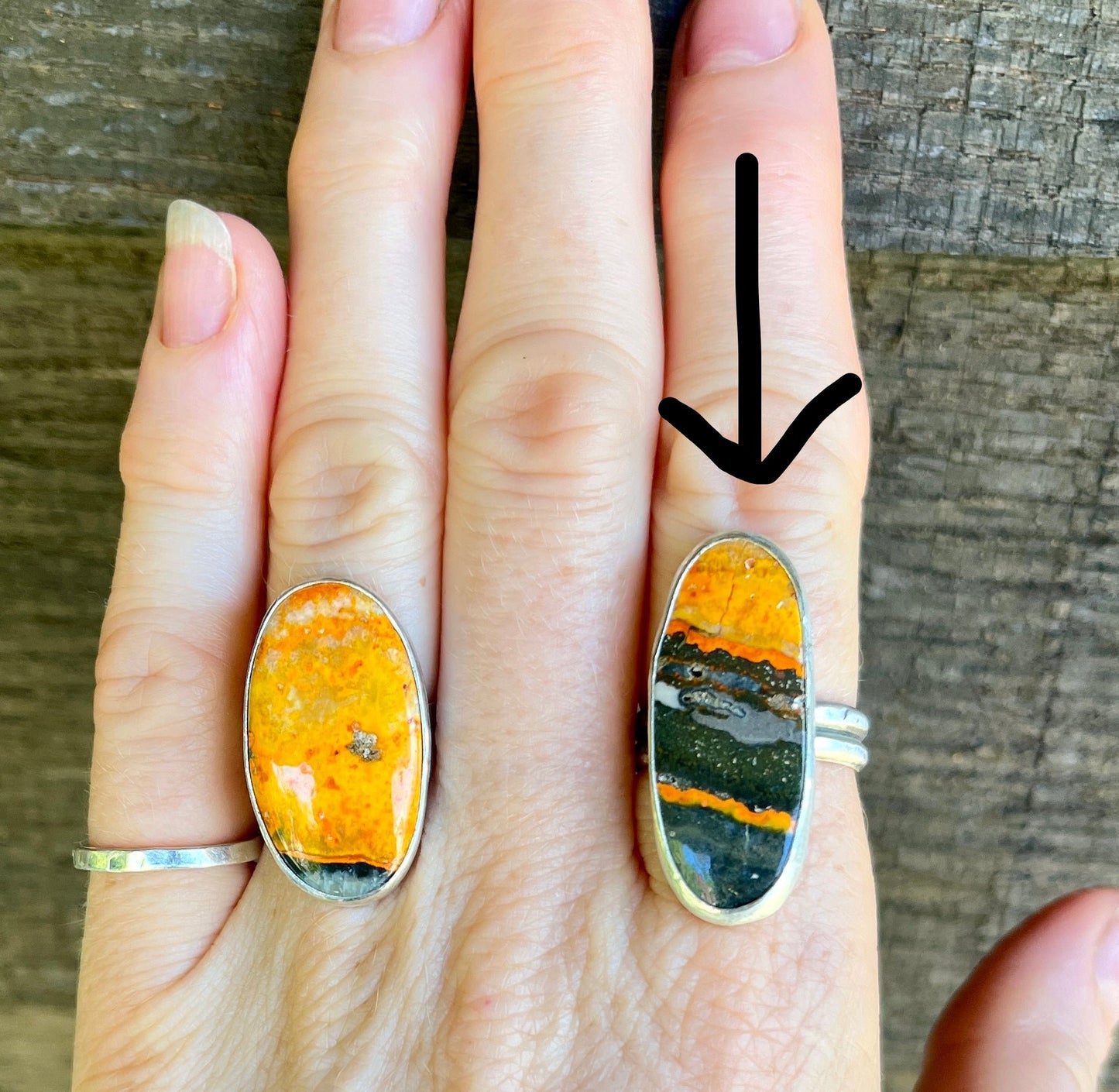 Bumblebee Jasper Ring Size 8