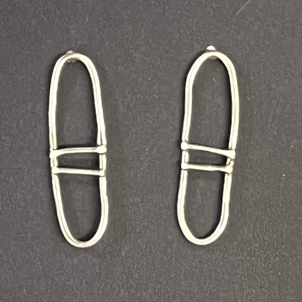 Abstract Ovals in Silver