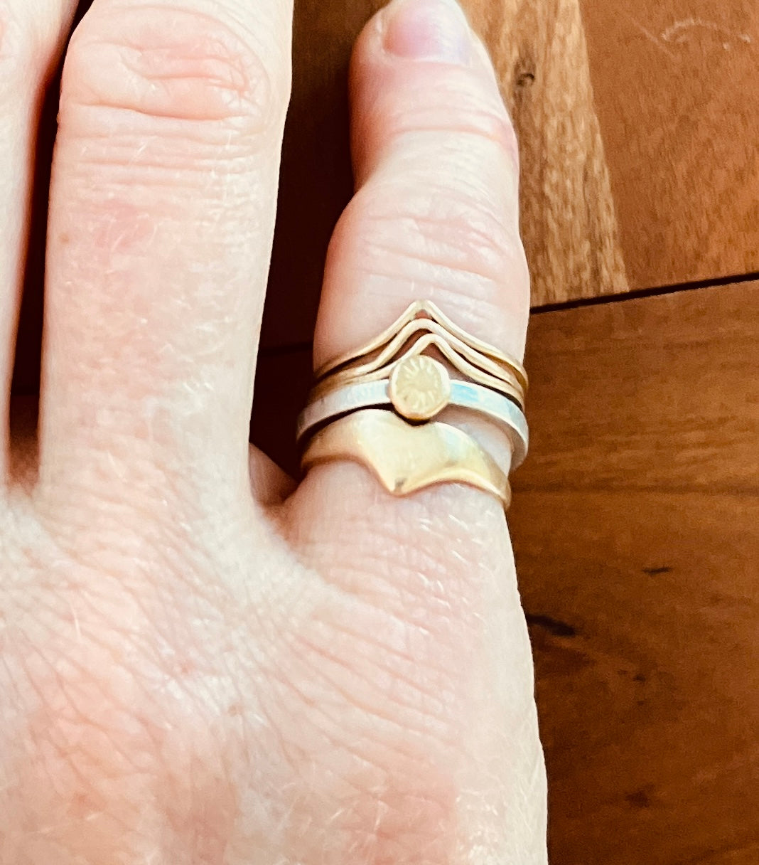 Gold-filled stack ring